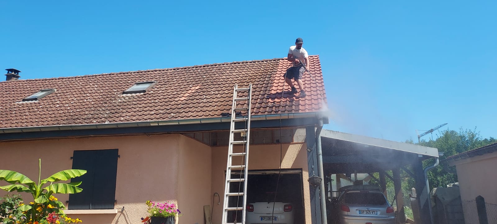 peinture sur toiture porcheville